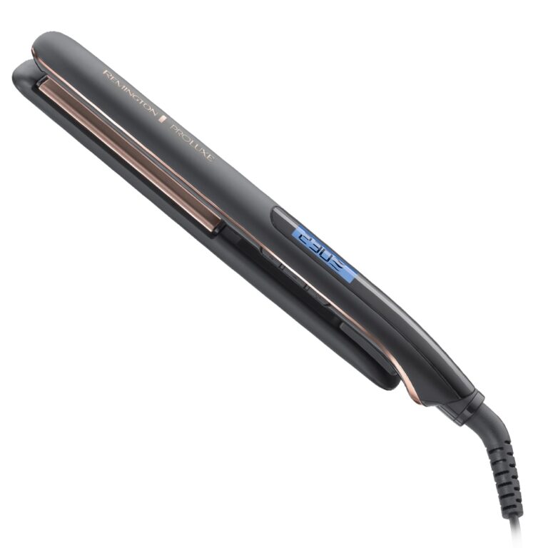 Placa de par Remington S9100B Proluxe Midnight Edition, 230 grade, Afisaj digital, Oprire automata, Setare Pro+, Negru