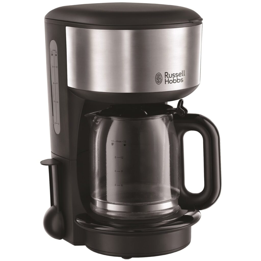 Cafetiera Russell Hobbs Oxford 20130-56, 1000 W, 1.25 l, 10 Cesti, Negru/Inox