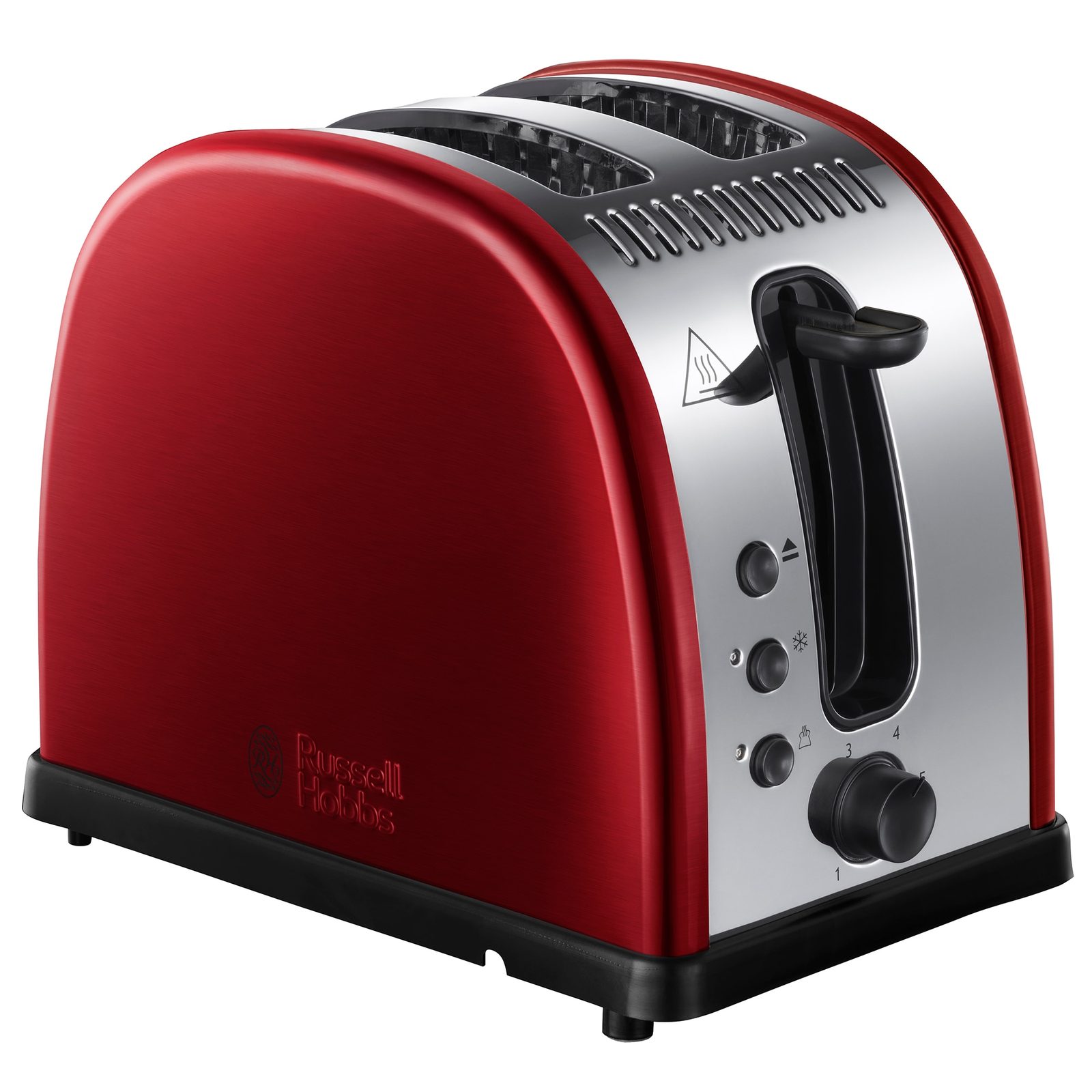 Prajitor de paine Russell Hobbs Legacy 21291-56, 2 Felii, Grad de rumenire ajustabil, 3 Functii, Rosu/Inox