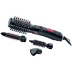 Perie cu aer cald Remington AS7051, 1000 W, 4 Accesorii, Negru
