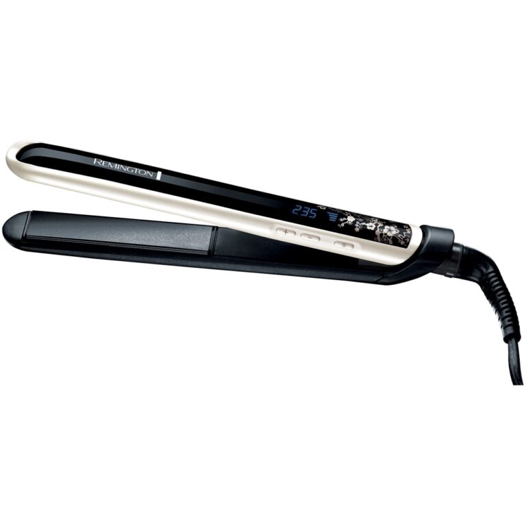 Placa de indreptat parul Remington S9500, 235 grade, LCD, Easy lock, negru/gri