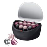 Trusa de bigudiuri electrice Remington Ionic H5600, 20 bigudiuri, 3 marimi, Ionizare, Invelis catifelat, Nucleu ceara