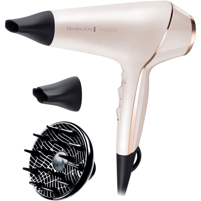 Uscator de par Remington PROluxe AC9140, 2400 W, Ionizare, OPTIheat, Functie PRO+ Style Shot, 3 trepte temperatura