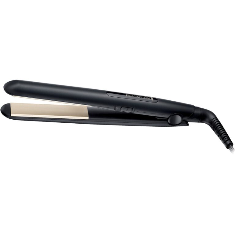 Placa de indreptat parul Remington Ceramic Slim S1510, Invelis ceramic, Temperatura 220 ºC, Negru