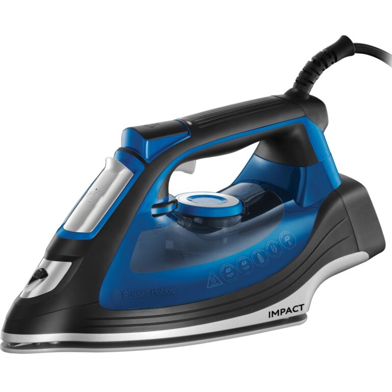 Fier de calcat Russell Hobbs 24650-56 Impact Iron, Talpa ceramica, 2400 W, 0.3 l, 160 g/min, Rezistent la impact