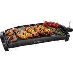 Gratar electric Russell Hobbs 22940-56, 2200W, curbat, 2 zone grill, tavita grasime, Negru