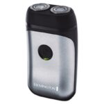 Aparat de ras mini Remington R95, 2 Capete rotative, Acumulator, Negru/Gri