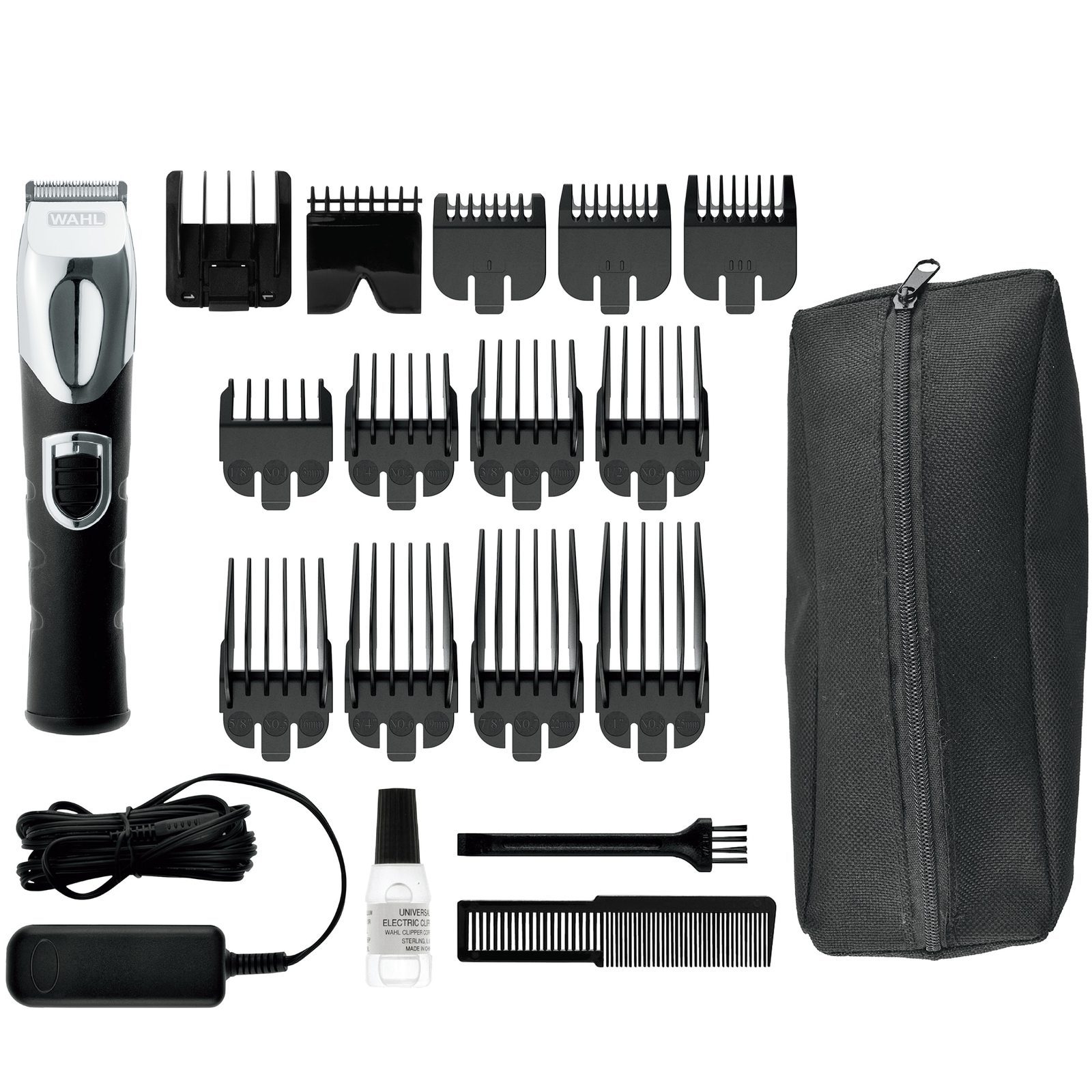 Aparat de tuns barba WAHL Lithium Ion Trimmer, Acumulator, 20 mm, Autoascutire, 4 Accesorii, Negru - Aparate de tuns Aparat de tuns barba WAHL Lithium Ion Trimmer, Acumulator, 20 mm, Autoascutire, 4 Accesorii, Negru