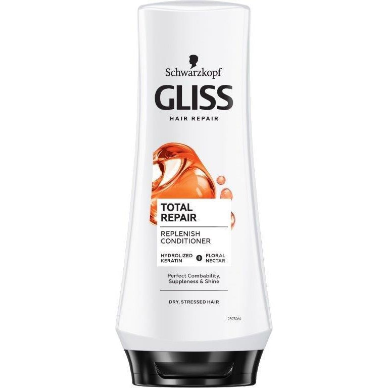 Balsam Gliss Total Repair 19 pentru par uscat si deteriorat, 200 ml