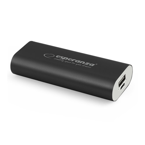 Power bank, Esperanza, Baterie externa, 4400mAh, Negru