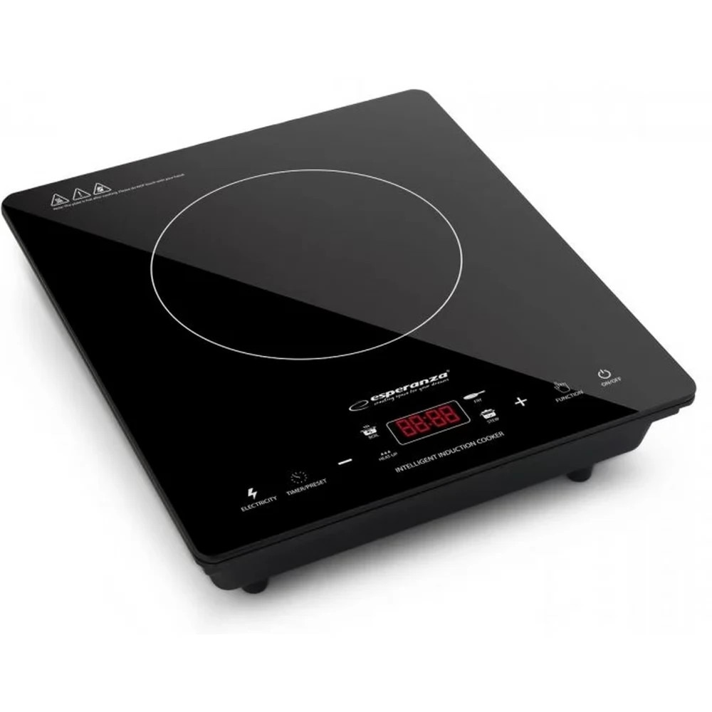 Plita cu inductie Esperanza EKH006 Vesuvius, 2000W, cu ecran digital si control tactil, detectare automata a vasului - Plite electrice Plita cu inductie Esperanza EKH006 Vesuvius, 2000W, cu ecran digital si control tactil, detectare automata a vasului