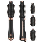 Perie rotativa ROWENTA Ultimate Experience CF9620F0, 3 trepte temperatura, Invelis ceramic, Negru/ Auriu