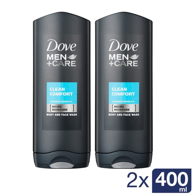 Pachet 2x Gel de dus Dove Men+Care Clean Comfort, 400 ml