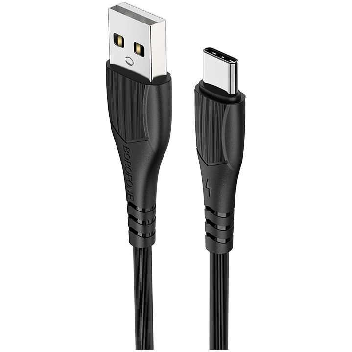 Cablu de date Borofone BX37 Wieldy, Type-C, 1m, Negru