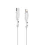 Cablu Date si Incarcare USB Type-C, tip Lightning Borofone BX51 Triumph, 1 m, 3A, Alb