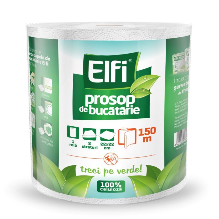 Prosop de bucatarie Elfi, 2 straturi, 150m