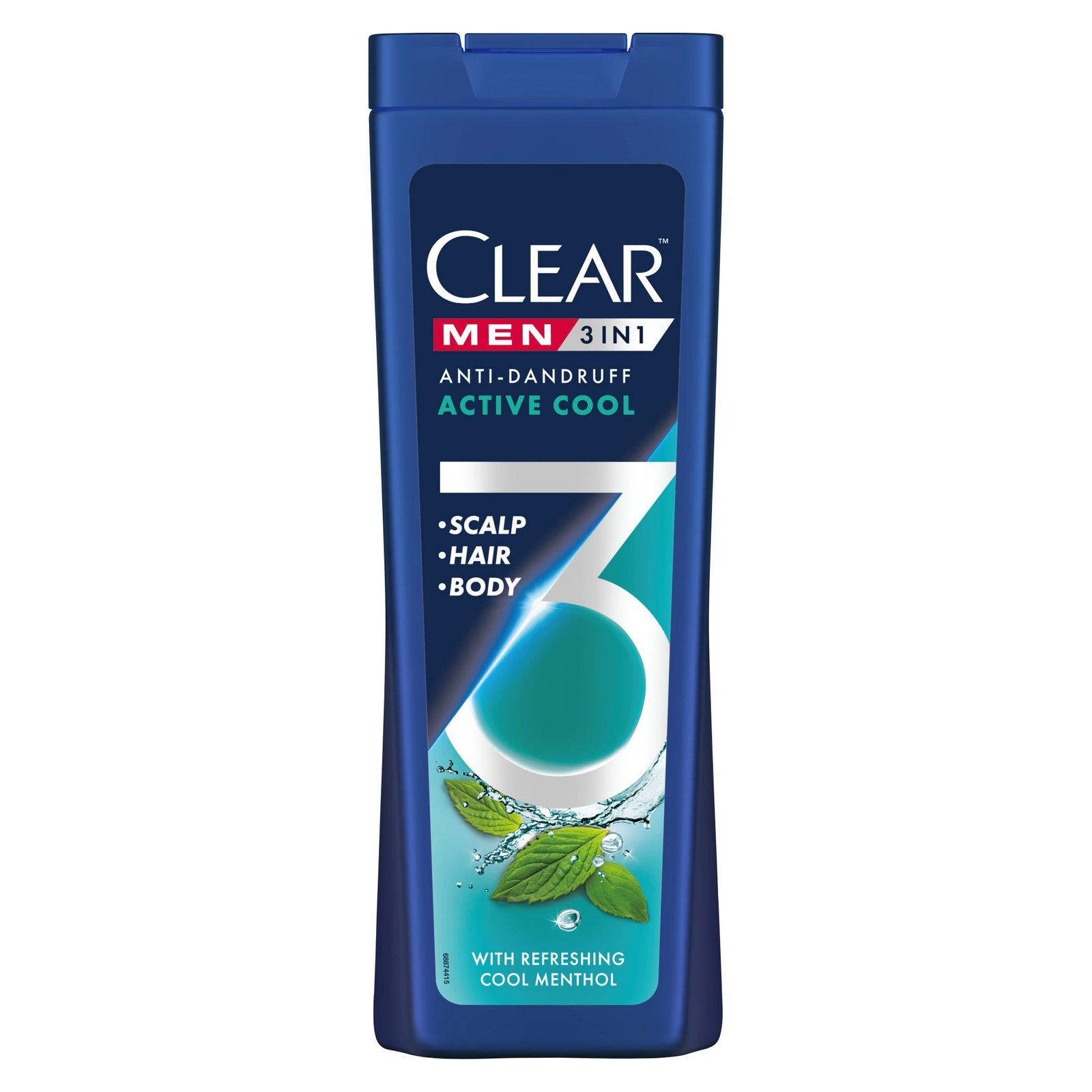 Sampon Clear Men 3in1 Active Cool, 360 ml - Sampon de par Sampon Clear Men 3in1 Active Cool, 360 ml