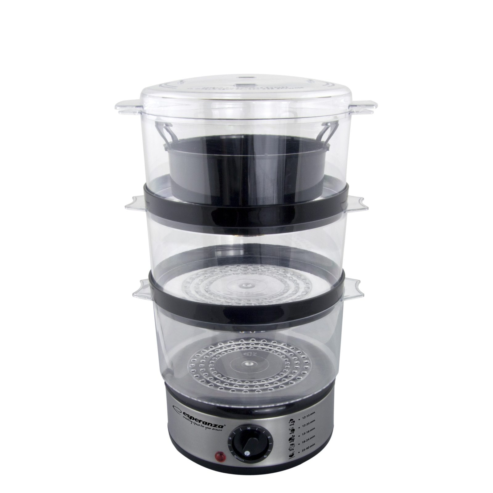 Vaporizator electric, Esperanza, Volcano, 400 W, Negru/Argintiu - Aparate de gatit cu aburi & Deshidratoare Vaporizator electric, Esperanza, Volcano, 400 W, Negru/Argintiu