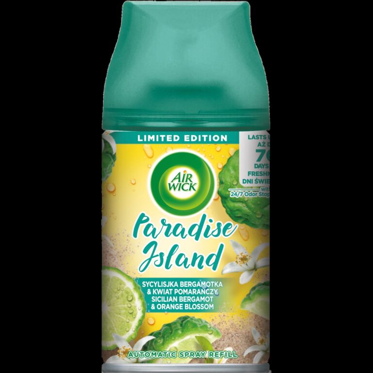 Rezerva odorizant automat de camera Air Wick Freshmatic Paradise Island, Bergamota siciliana si Flori de portocal