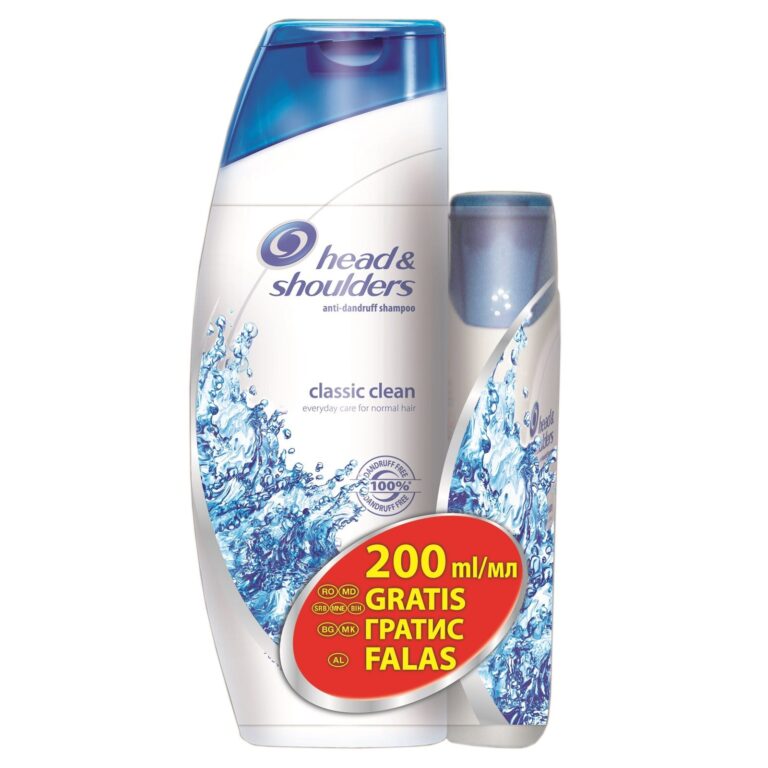 Sampon Head&Shoulders 2 in 1 Classic Clean, 750 ml + Gratuit 200 ml
