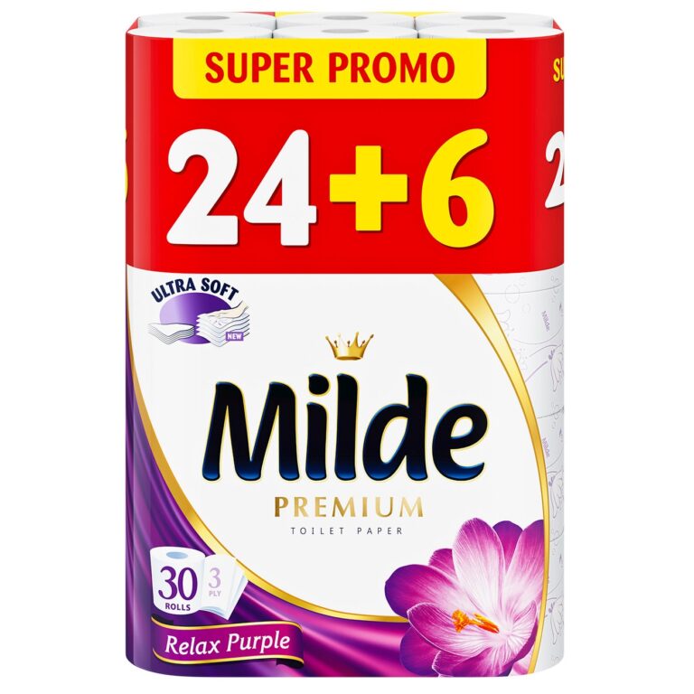 Hartie igienica Milde Relax Purple, 3 straturi, 32 role