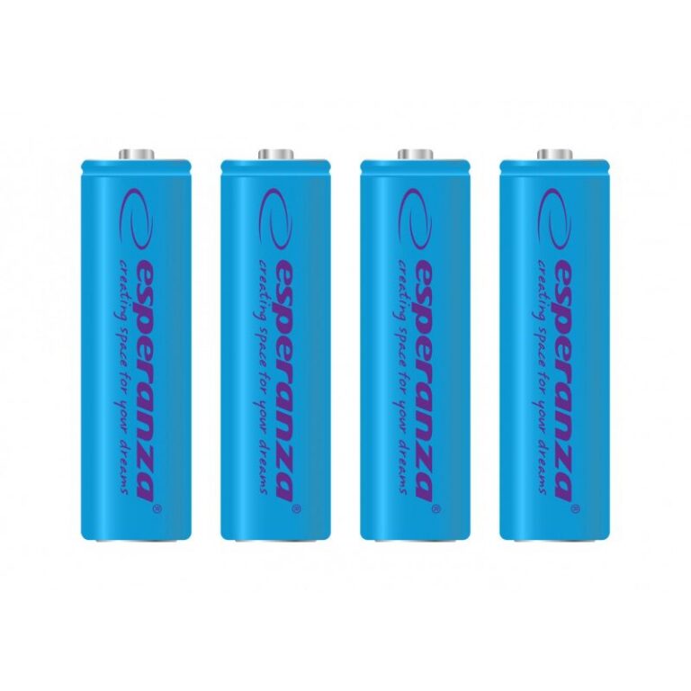 Set 4 baterii AA, Esperanza, Ni-MH, 2000mAh, 1.2V, Albastru