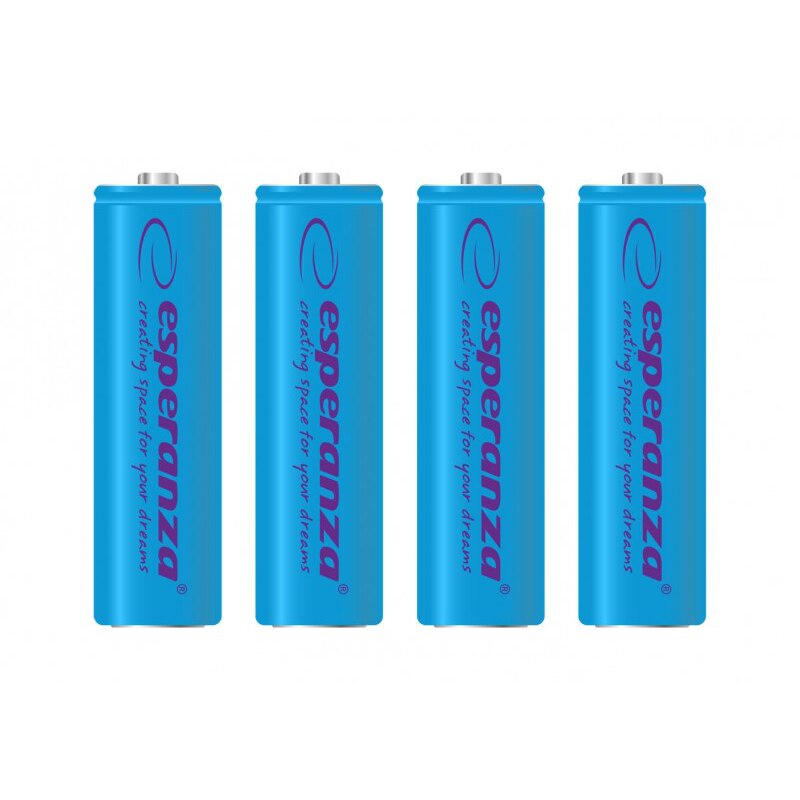 Set 4 baterii AA, Esperanza, Ni-MH, 2000mAh, 1.2V, Albastru - Baterii, acumulatori si incarcatoare Set 4 baterii AA, Esperanza, Ni-MH, 2000mAh, 1.2V, Albastru