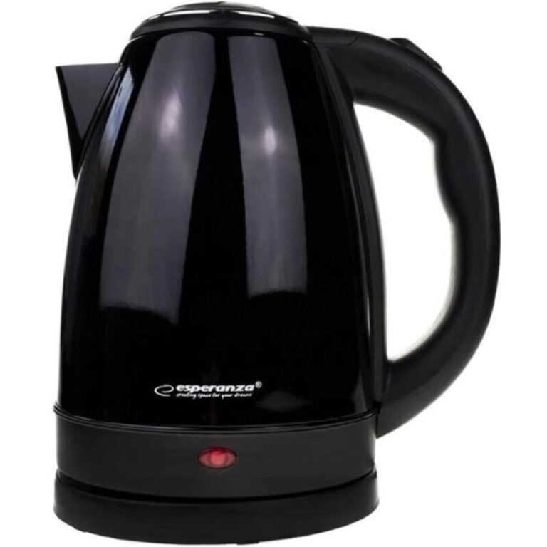 Fierbator electric, Esperanza, Plastic/Otel inoxidabil, 1.8 l, Negru