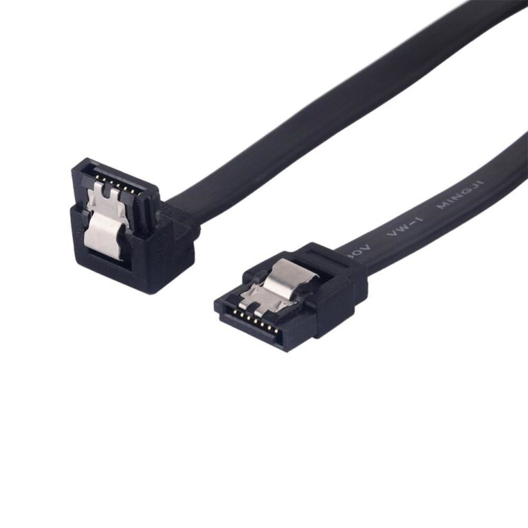 Cablu de conectare cu un conector in linie dreapta si unul inclinat , Lanberg , SATA Data II mama/mama 6GB/S , 0.3 m