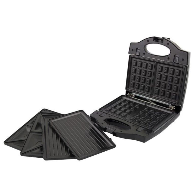 Sandwichmaker, Esperanza, cu 3 tavi, 700W, Negru