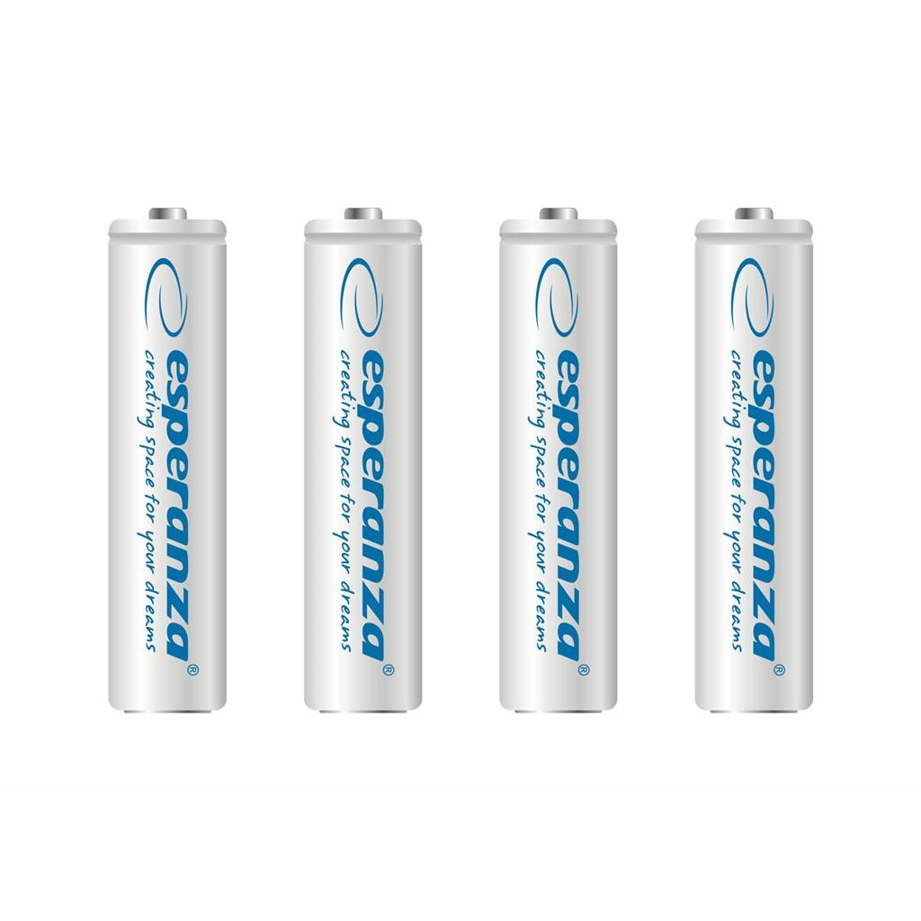 Esperanza EZA102W Baterii reincarcabile Ni-MH AAA 1000MAH x4 - Baterii, acumulatori si incarcatoare Esperanza EZA102W Baterii reincarcabile Ni-MH AAA 1000MAH x4