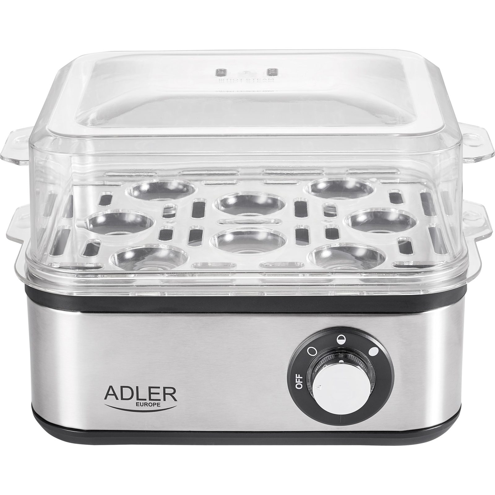 Aparat de fiert oua Adler AD4486, 800W, capacitate 8 oua, Argintiu - Fierbatoare Aparat de fiert oua Adler AD4486, 800W, capacitate 8 oua, Argintiu
