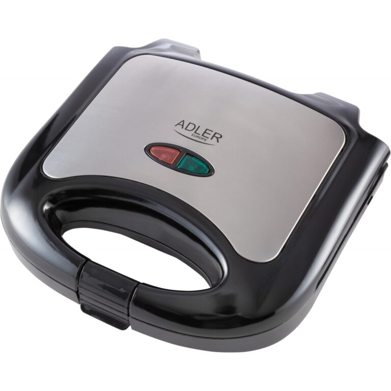 Sandwich-maker Adler AD3015, 750W, Negru/Argintiu
