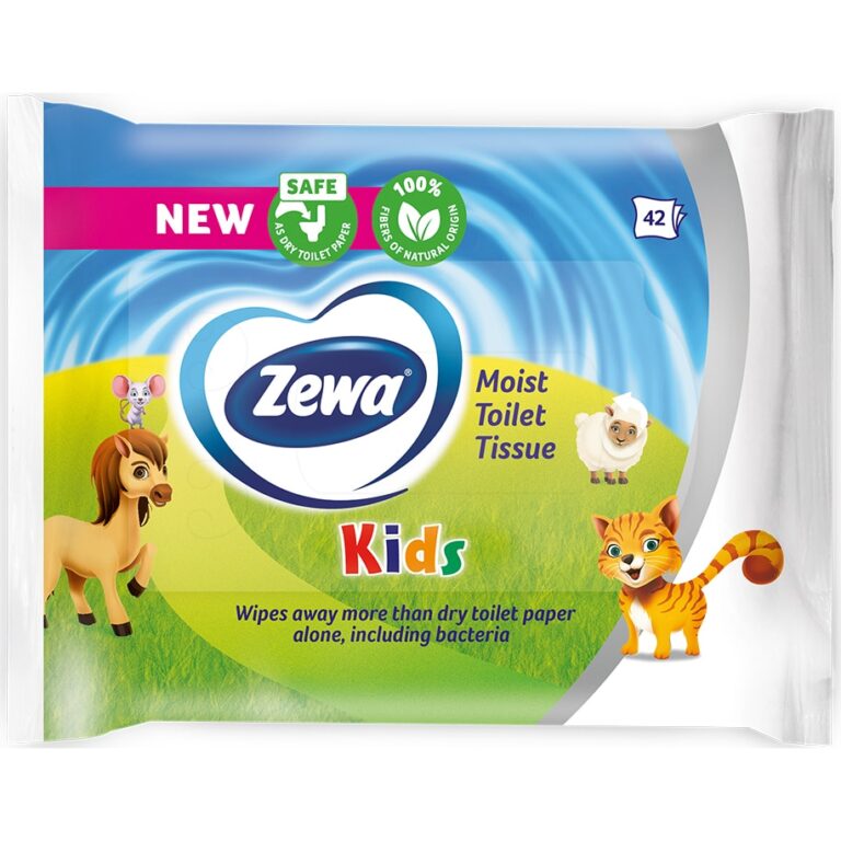 Hartie igienica umeda Zewa Kids, 8 pachete cu 42 bucati