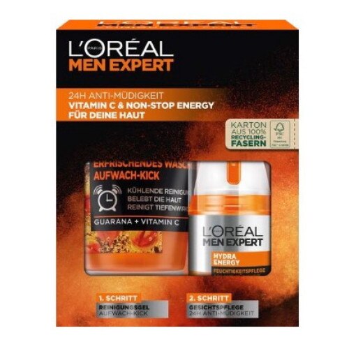 Set gel si crema pentru fata, L'Oreal Paris, Cu vitamina C, Multicolor - Creme de fata Set gel si crema pentru fata, L'Oreal Paris, Cu vitamina C, Multicolor
