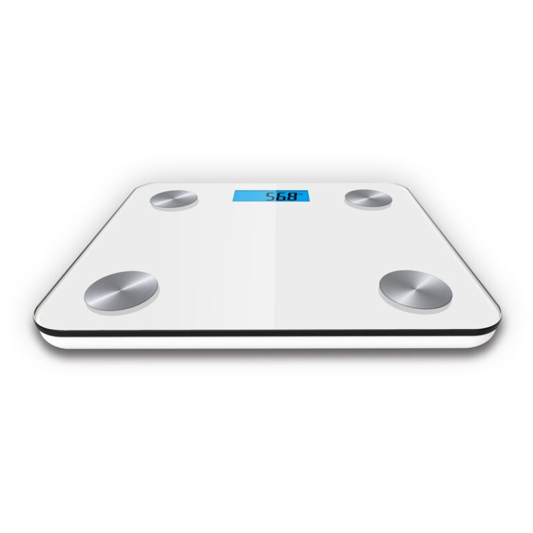 Cantar cu analizator corporal Platinet 44839, 180 kg, 8 memorii, 10 parametri, Bluetooth App, alb Alb