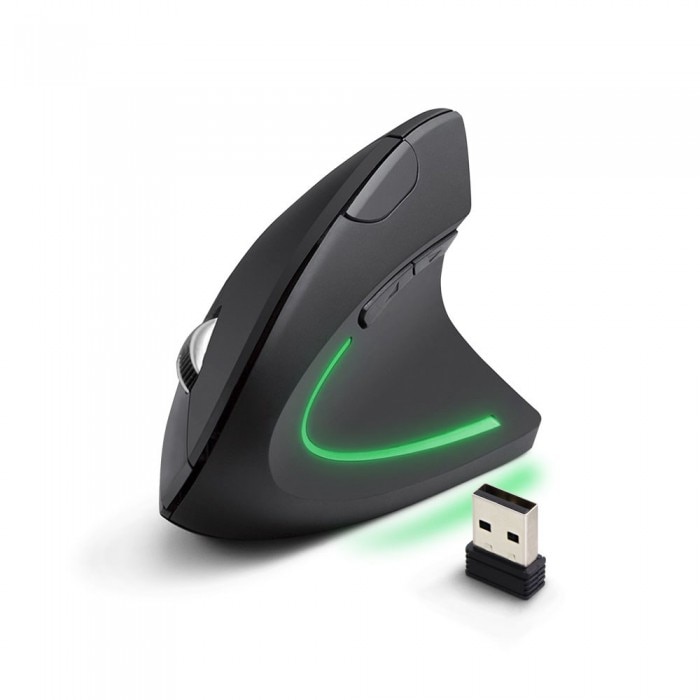 Mouse wireless ergonomic, ESPERANZA, Corvus EM133, 1600 DPI, Negru