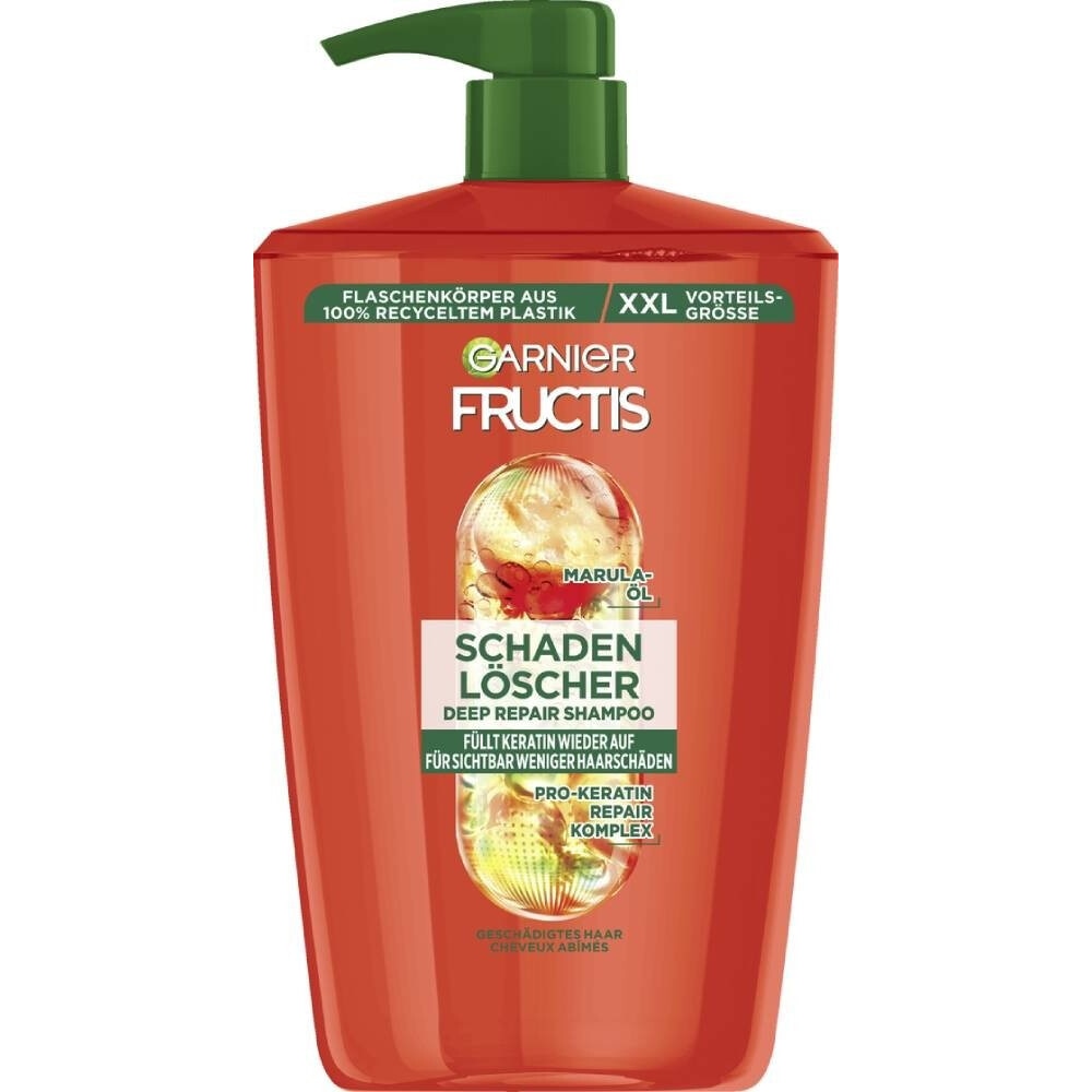 Sampon Garnier Fructis Damage Extinguisher, 1000ml, pentru par foarte deteriorat, cu ulei de amla si proteine kera - Sampon de par Sampon Garnier Fructis Damage Extinguisher, 1000ml, pentru par foarte deteriorat, cu ulei de amla si proteine kera