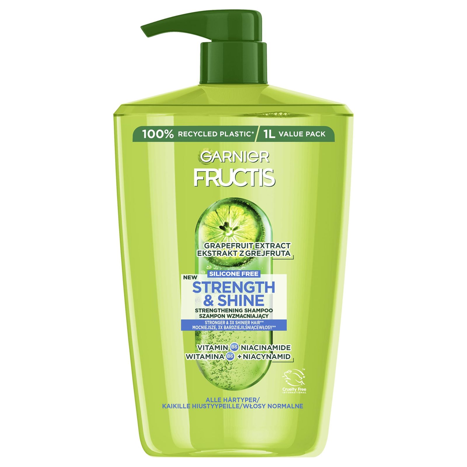 Sampon de intarire Garnier Fructis Strength & Shine, 1000 ml - Sampon de par Sampon de intarire Garnier Fructis Strength & Shine, 1000 ml