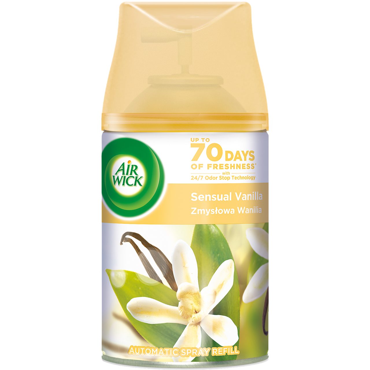 Rezerva spray odorizant automat de camera Air Wick Freshmatic, Lemn de Santal & Vanilie, 250ml - Odorizante auto Rezerva spray odorizant automat de camera Air Wick Freshmatic, Lemn de Santal & Vanilie, 250ml
