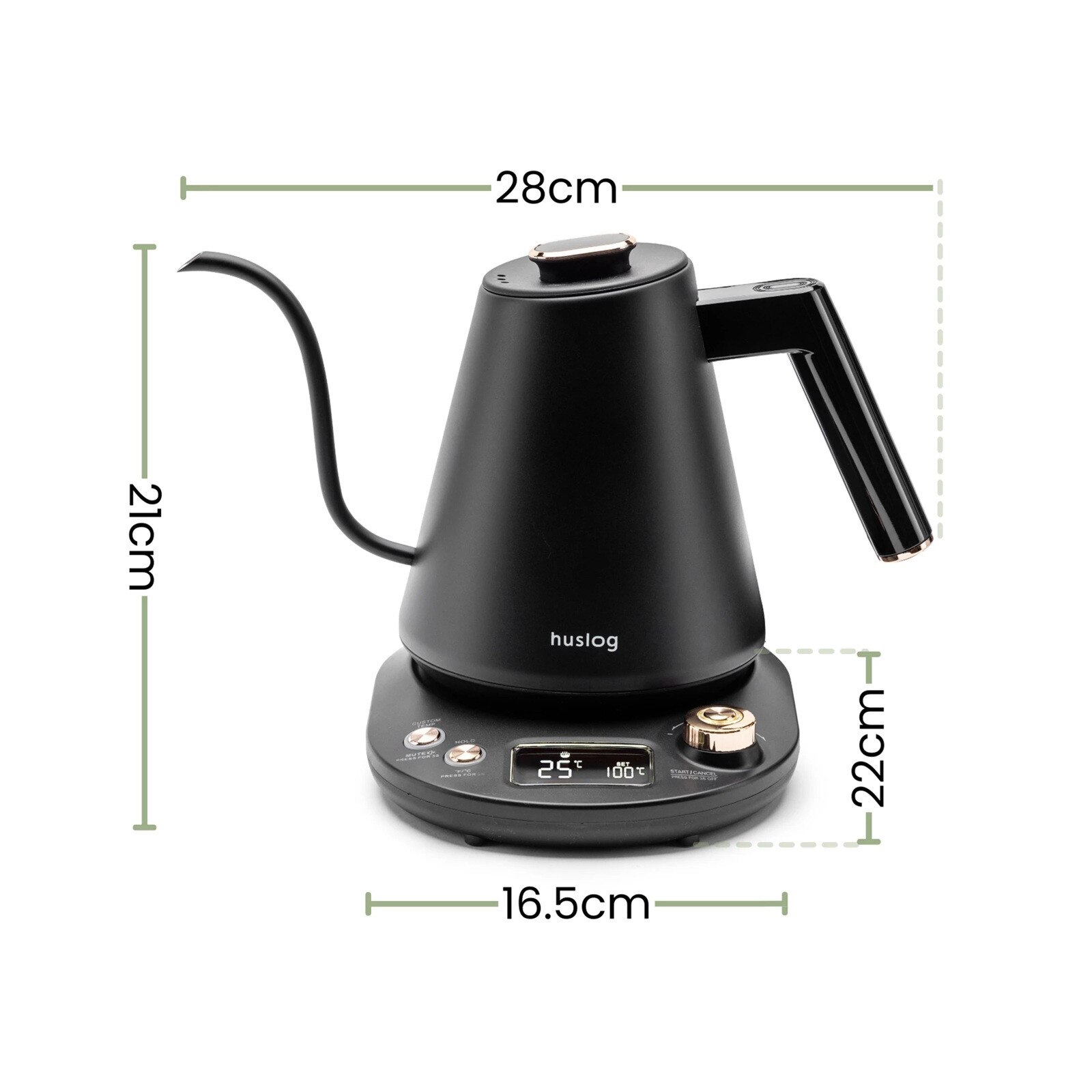 Fierbator electric Huslog, gat de lebada, program de preparare a cafelei, reglare temperatura, control temperatura - Fierbatoare Fierbator electric Huslog, gat de lebada, program de preparare a cafelei, reglare temperatura, control temperatura