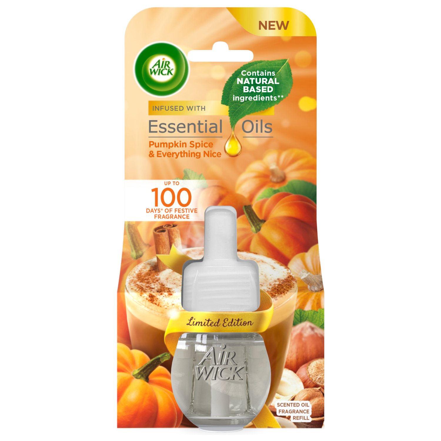 Rezerva odorizant electric Air Wick Pumpkin Spice & Everything Nice, 19 ml - Odorizant camera Rezerva odorizant electric Air Wick Pumpkin Spice & Everything Nice, 19 ml