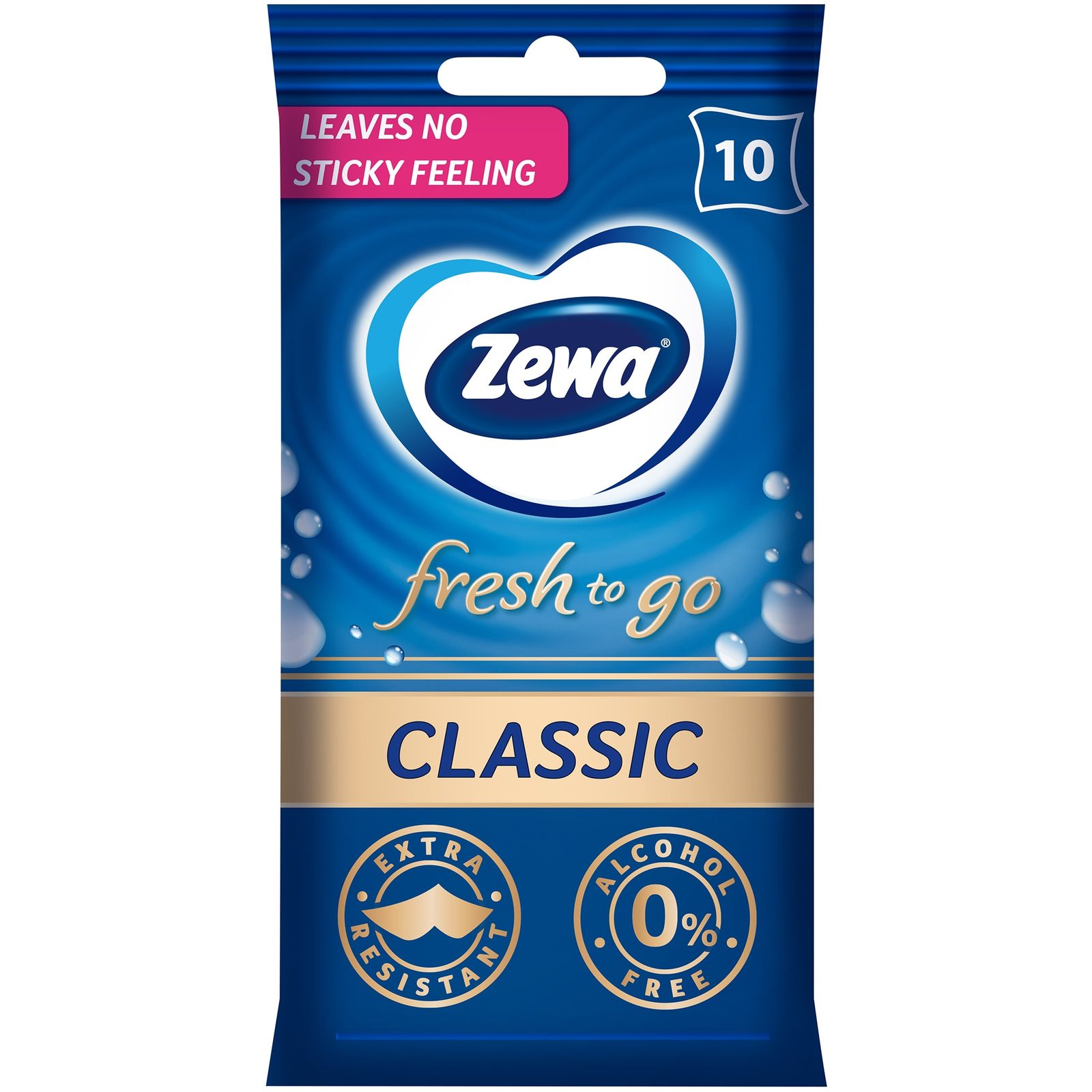 Servetele umede Zewa Fresh to go Classic, 10 bucati - Prosoape de hartie si servetele Servetele umede Zewa Fresh to go Classic, 10 bucati