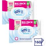 Hartie igienica umeda Zewa Sensitive, 2 pachete de 80 bucati