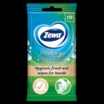 Servetele umede igienice pentru curatarea mainilor Zewa Fresh To Go Protect, 10 buc.