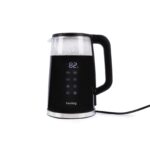 Fierbator electric 1,7L Huslog, 2200W, panou tactil, sticla, negru
