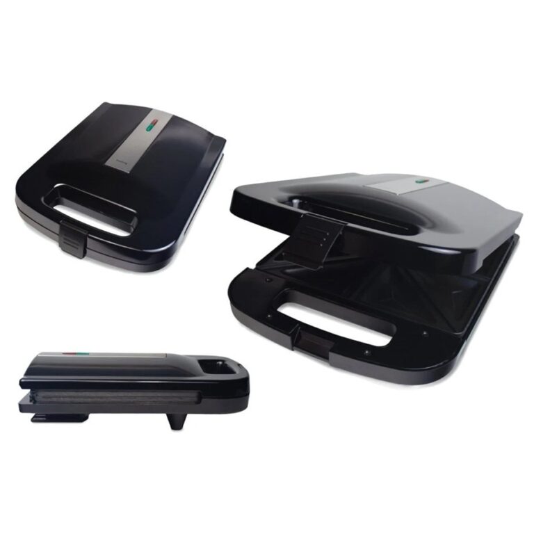 Sandwich maker pentru 4 sandvisuri TRIUNGHI, 1400W, Negru