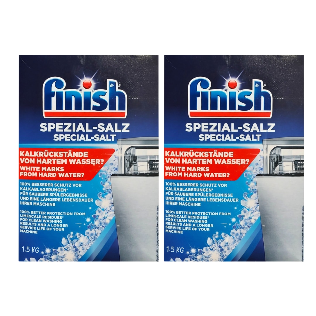 Set 2x Sare speciala pentru masina de spalat vase Finish, 1.5 kg - Detergent vase Set 2x Sare speciala pentru masina de spalat vase Finish, 1.5 kg