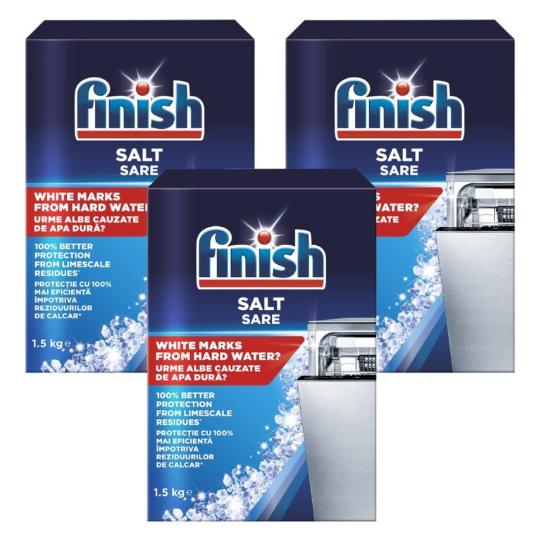 Pachet 3x Sare speciala pentru masina de spalat vase Finish, 1.5 kg