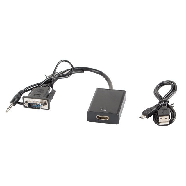 Convertor VGA+audio la HDMI, full HD, AD-0021-BK, Lanberg